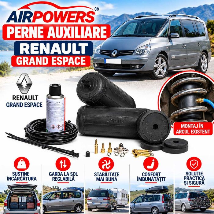 Perne auxiliare, perne auto pneumatice, Renault Grand Espace.