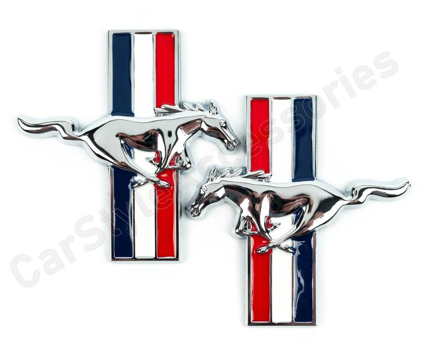 Емблеми за калниците на Форд Мустанг Лява и Дясна Хромиран Кон