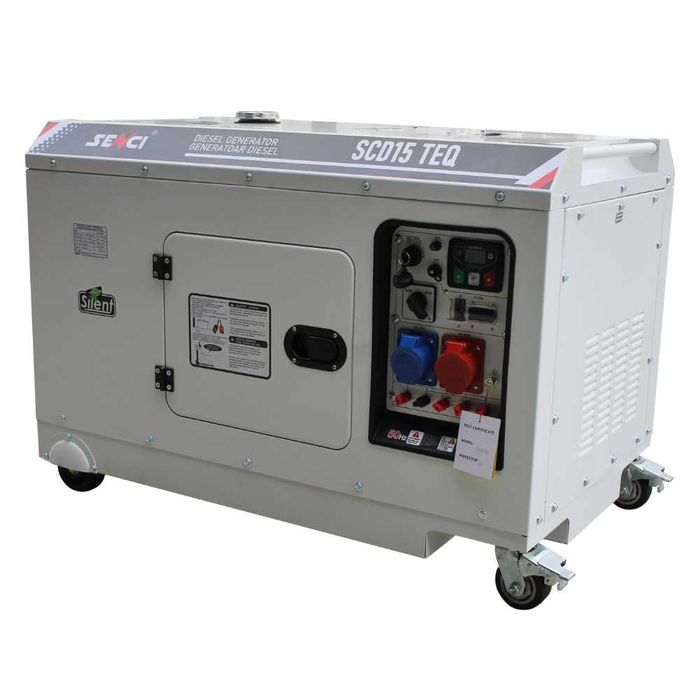 Generator de curent insonorizat Senci SCD15 TEQ putere max 15kVA 230V/400V, Diesel, cu panou ATS inclus