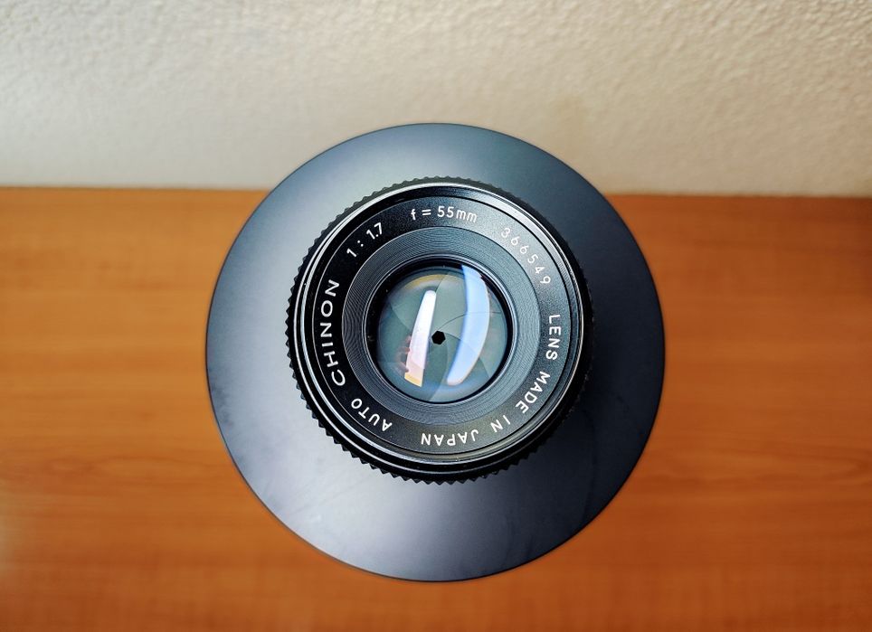 Obiectiv Chinon Auto 55mm f/1.7 M42 – stare excelentă, Made in Japan