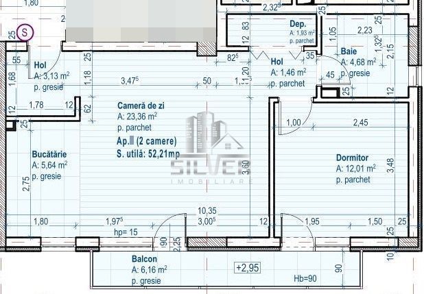 Apartament cu 2 camere/52 mp/CF/zona strazii Teilor — fotografia 3