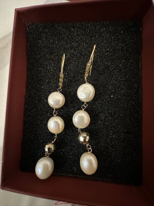 Позолоченые серьги