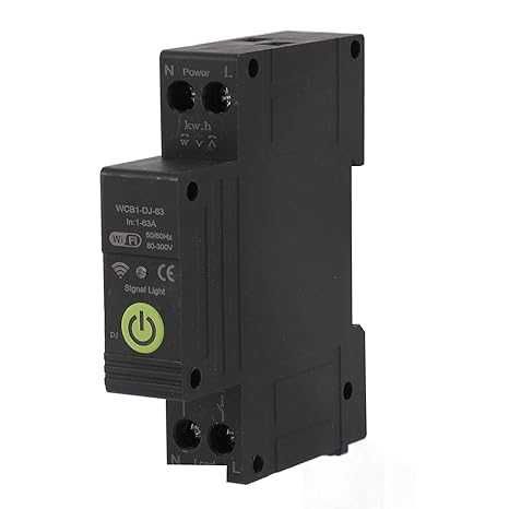 Tuya Wi-Fi предпазител бушон,  63A за DIN шина, електромер, защити