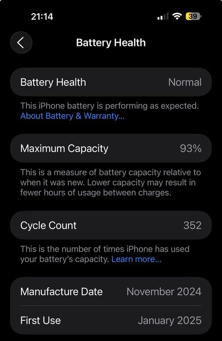 Iphone 16 pro max desert titanium 256gb 93%