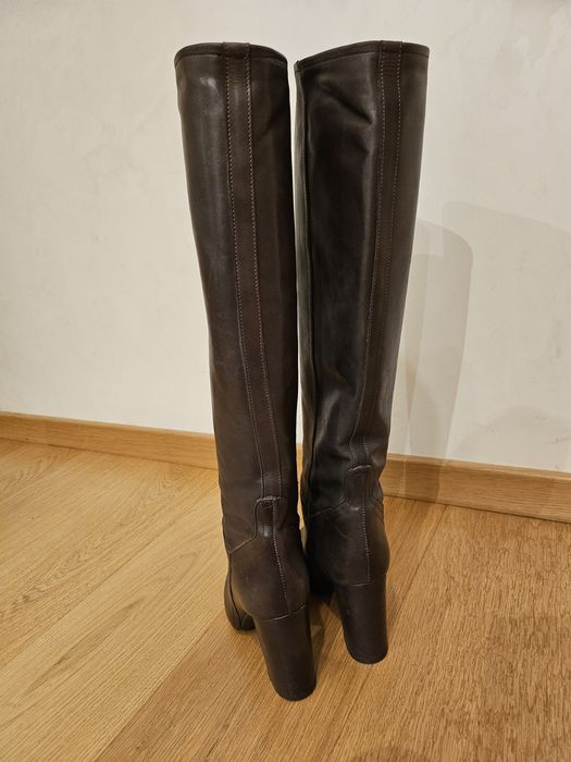 испански високи ботуши естествена кожа 38