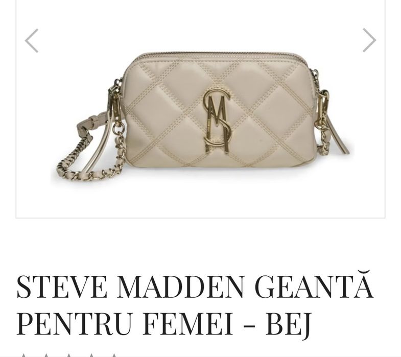 Steve madden bej piele naturala crossbody