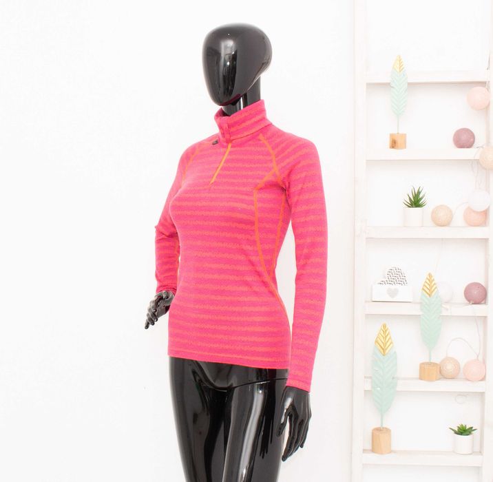 Ulvang дамска блуза с цип висока яка термо бельо мериносна вълна XS