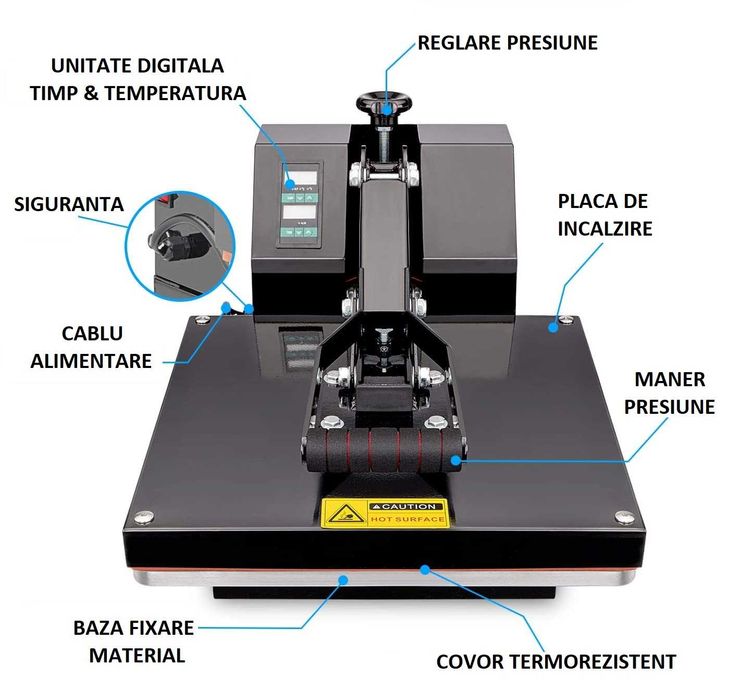 Echipament Personalizare Tricouri / Presa Termica 38x38cm