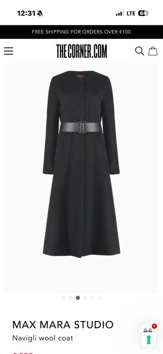 Пальто max mara Navigli wool coat