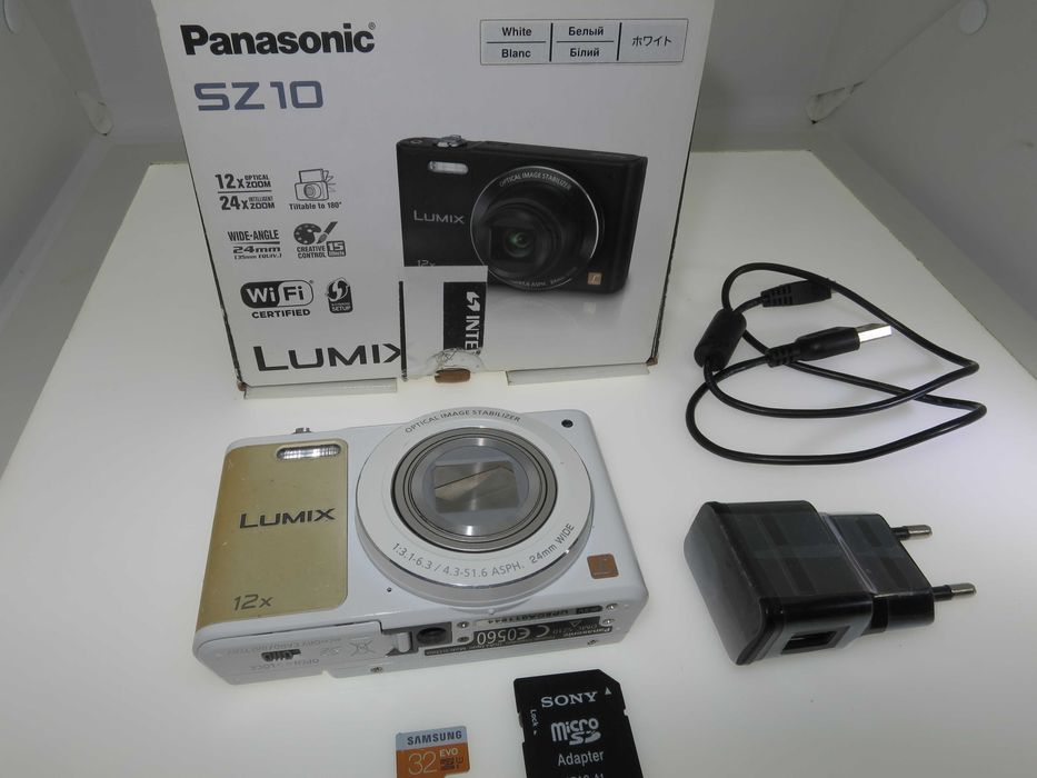 Panasonic Lumix SZ10 компактен фотоапарат с флип скрин цифрова камера