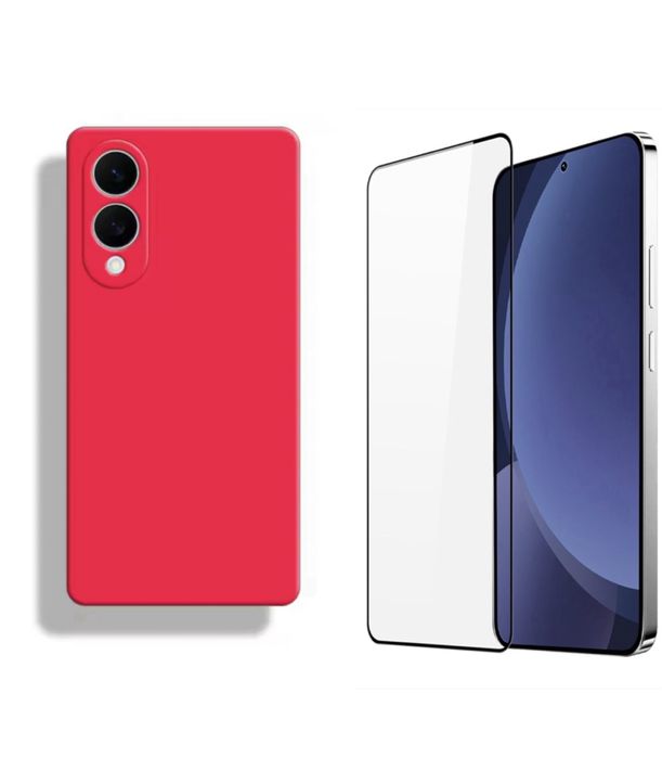 Samsung  S25 EDGE - Husa Simplity Color Case si Folie Sticla Curbata