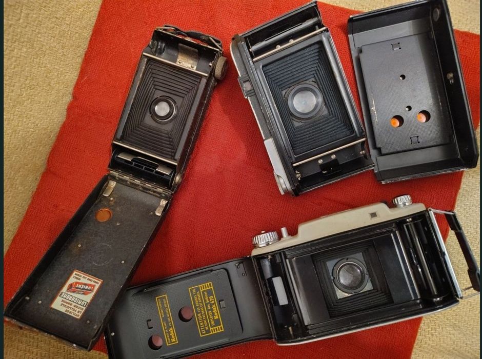 Aparat foto cu burduf vechi superb Kodak Lumiere Royer