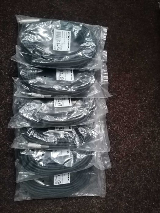 Set 6 cable audio microfon XLR S la Jack 3P