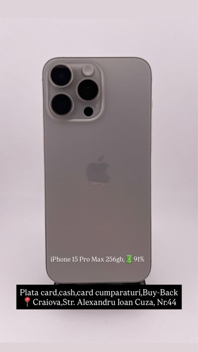 iPhone 15 Pro Max 256gb, 100% |•| G Store Mobile