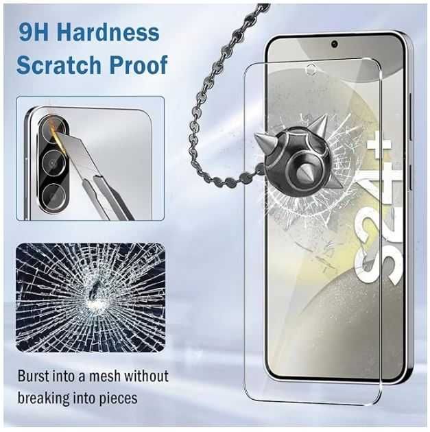 SET Folie Sticla Securizata Samsung Galaxy S24, S24+, protectie camere