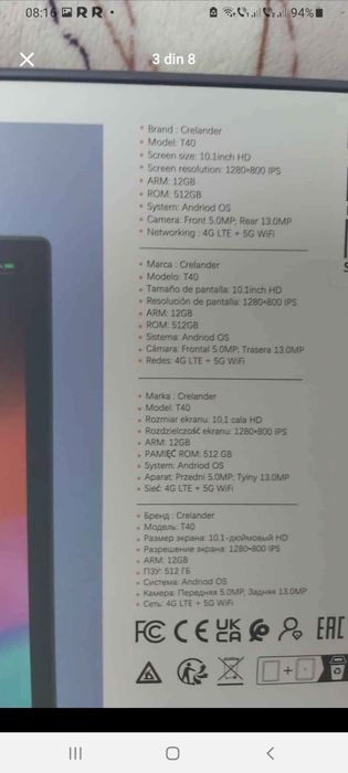 Vând tableta de 512GB memorie interna și 12GB Ram