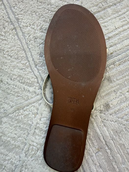 Zara шлепки кожаные