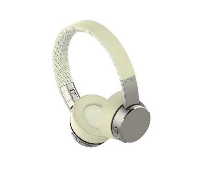 Casti wireless Lenovo Yoga, Active Noise Cancelling, USB-C, Crem