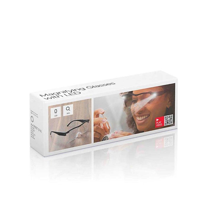 Ochelari marire tip lupa cu 2 lumini LED pentru bricolaj, citit, cusut