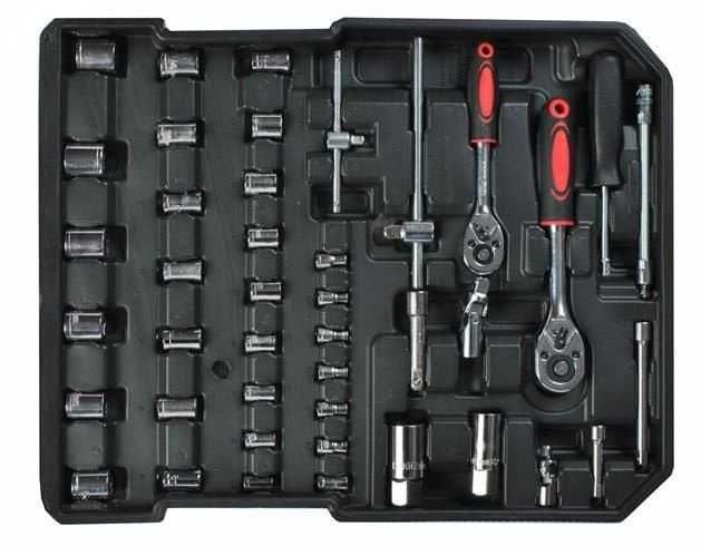 Trusa de scule din aluminiu, tip troler, usor de transportat 187 piese