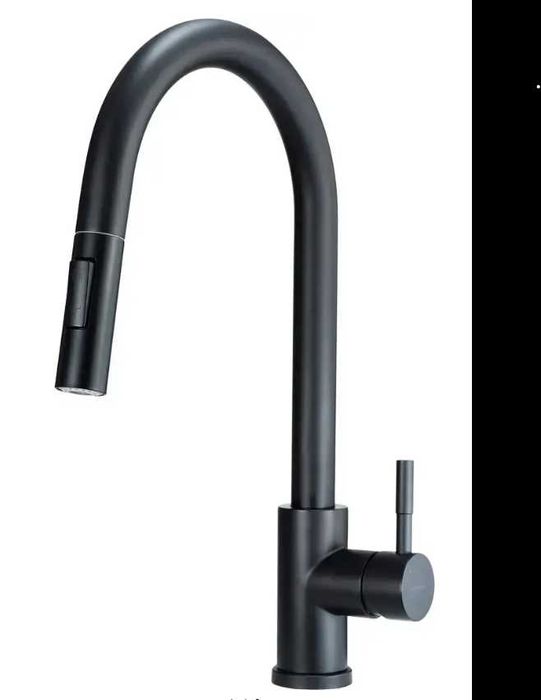 Черен Смесител за кухненска мивка с изтеглящ 2 режи 9700 Pro BBM_N72M