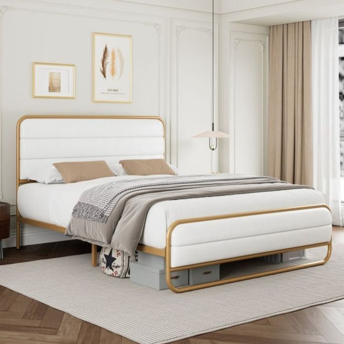 Кровать Металлическая Евро Стиле с Мягкая Обивкой Ишлаб Чикарувчидан