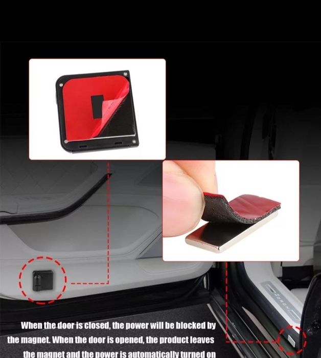 Подсветка на дверь машины в комплекте на две двери! Chevrolet, Hyundai