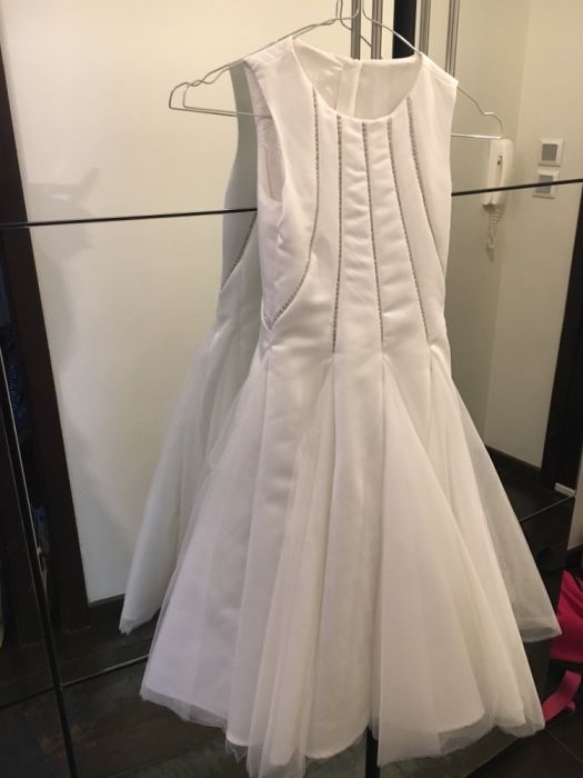 Уникална Бяла рокля за шаферки(1 път обличана)
