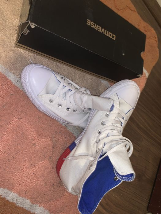 Converse teniși albi înalți