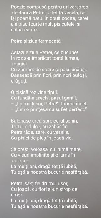 Compun poezii personalizate