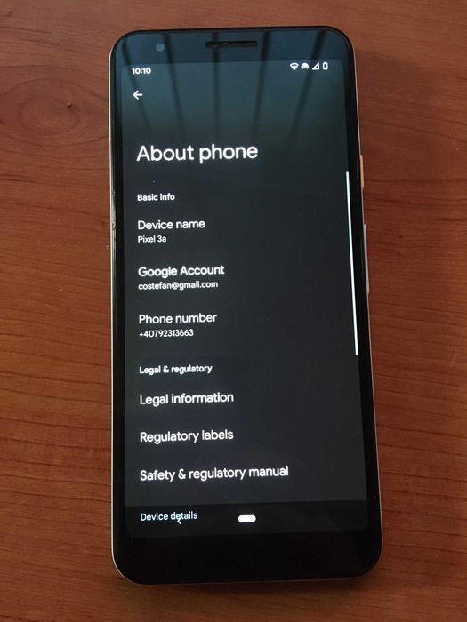Google Pixel 3a Alb impecabil