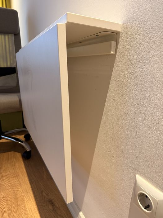 Masa pliabila Ikea si scaun birou gri cu plasa