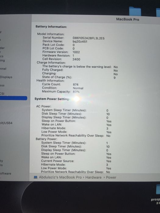 Macbook pro m1 2020, 8/256GB