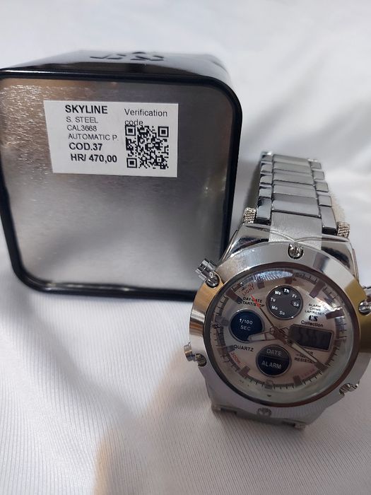 Ceas CS Nou cu mecanism automat și Digital  schimb cu telefon S24 ,25 ultra sau iphone 16,17,sau Camera 360