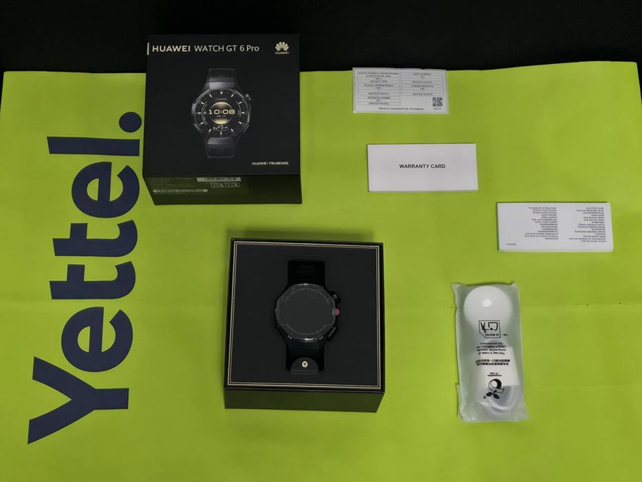 ЧИСТО НОВ 46mm Huawei watch GT 6 Pro Yettel Гаранция 2028 Black | GT6