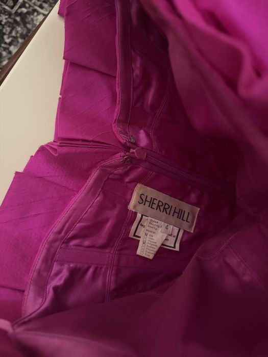 Rochie sherri hill roz matase 100%