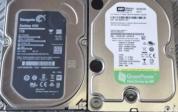 1 и 2tb 3,5" дискове Seagate , Western Digital