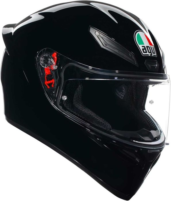 Нова Каска за Мотор AGV K1 S E2206 BLACK GLANC, Черен Гланц, M размер