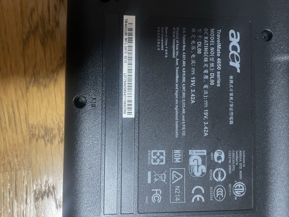 Laptop Travel Mate 4652 LMI