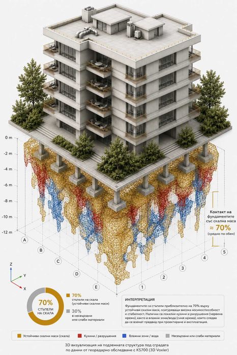 GPR сканиране на подземна комуникация до 40 метра дълбочина