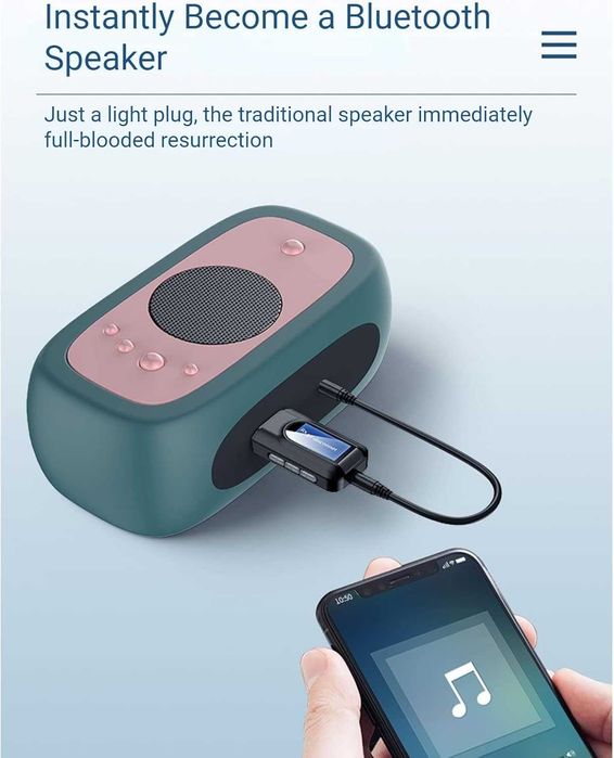 Bluetooth 5.0, 2 в 1 USB преносим аудио адаптер с LCD дисплей