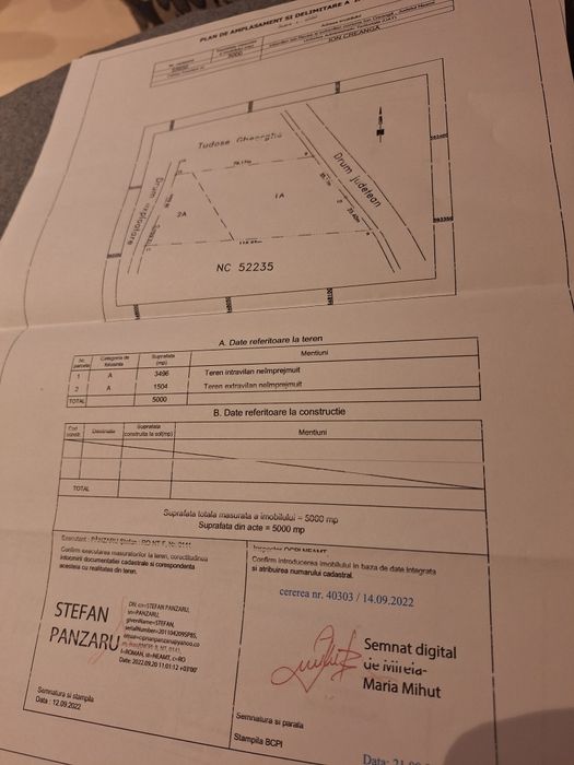 Lot  teren 5000 mp recea