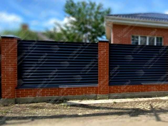Забор жалюзи металлический