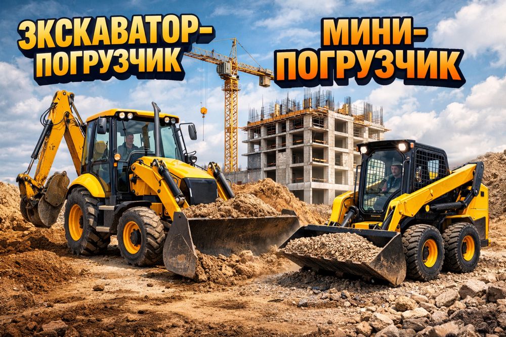 услуги экусковатор погрузчика и мини погрузчика