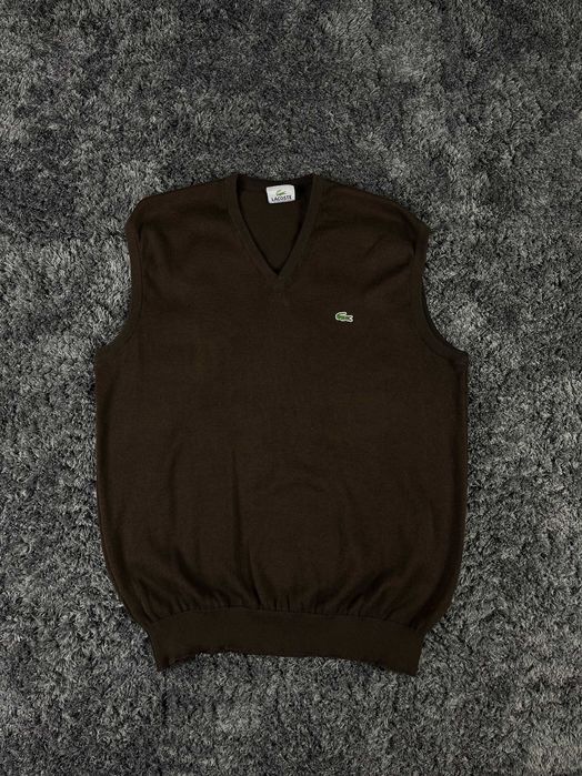 Lacoste Vintage V-Neck Wool Vest Мъжки Потник