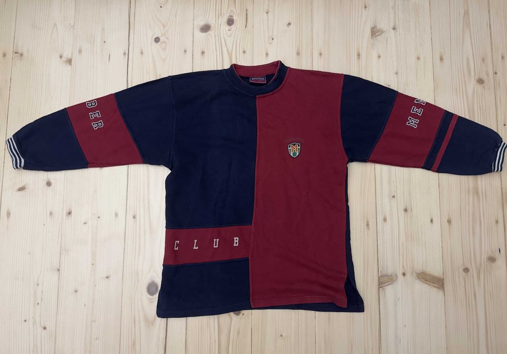 Bluză Vintage Mamamia Sport Line – Color Navy – Mărimea M (fit L) Clubscene 88 – Stare Foarte Bună