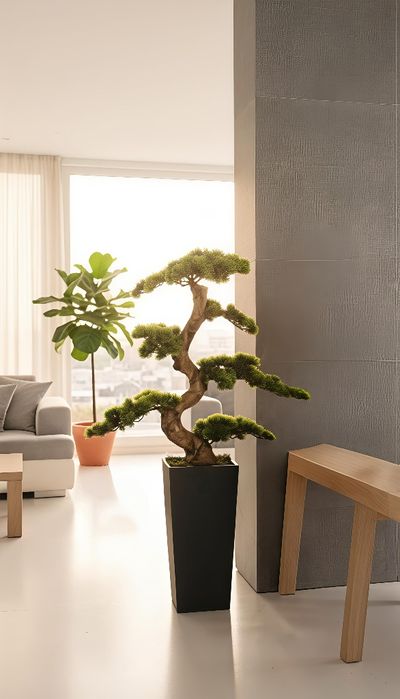 Bonsai cu trunchi naturala și frunze artificiale