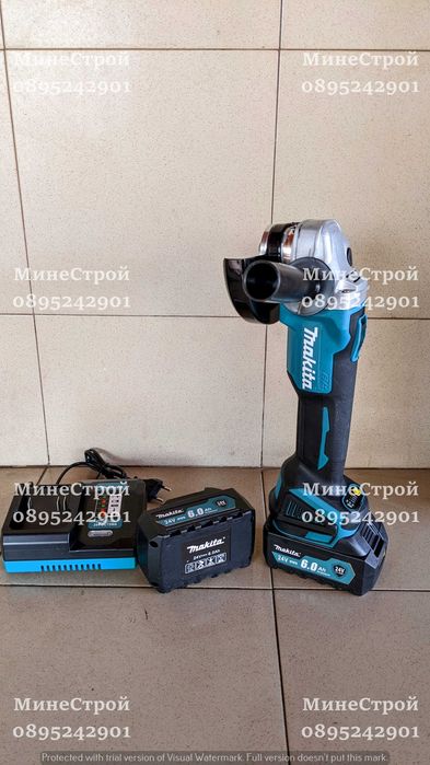 Акумулаторен ъглошлайф MAKITA 24V с 2 батерии 6.0Ah МАКИТА ФЛЕКС