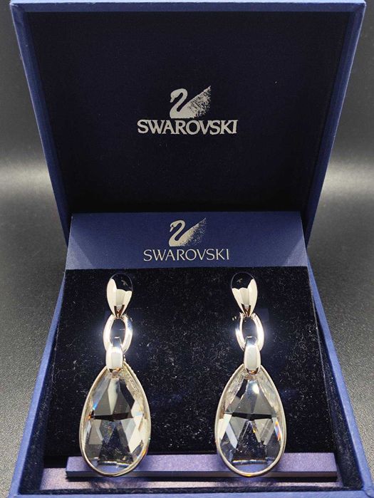Оригинални обеци SWAROVSKI с фасетирани кристали и сертификат