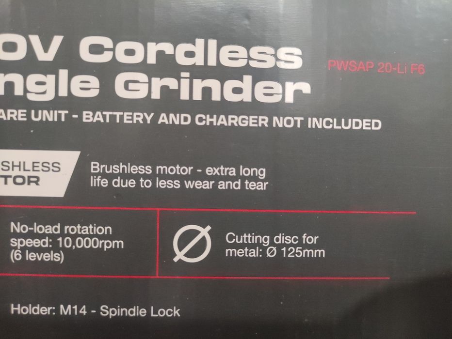 Flex parkside performance polizor unghiular pe baterie de 20 V